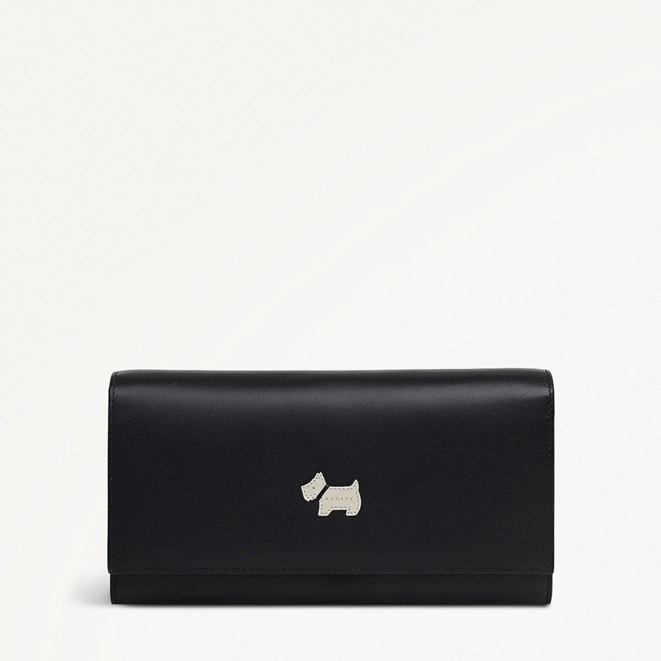 Radley London Heritage Flap Wallet In Black Leather